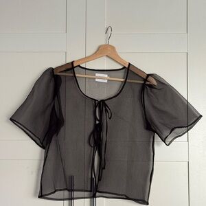 Things Between Black Sheer Women's Top